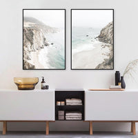 Thumbnail for 40cmx60cm Mountain Beach 2 Sets Black Frame Canvas Wall Art - Add a touch of nature to your home