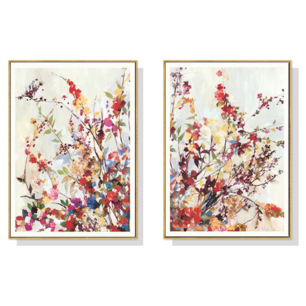 Coming Spring 2 Sets Gold Frame Canvas Wall Art 40cmx60cm