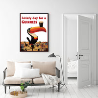 Thumbnail for 70cmx100cm Beer Lovely Day For A Guinness Black Frame Canvas Wall Art