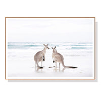 Thumbnail for 50cmx70cm Kangaroo Wood Frame Canvas Wall Art