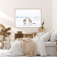 Thumbnail for 50cmx70cm Kangaroo Wood Frame Canvas Wall Art