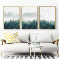 Thumbnail for 60cmx90cm Mystical Forest  3 Sets Gold Frame Canvas Wall Art