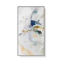 Thumbnail for 40cmx80cm Abstract Watercolour Style Canvas Wall Art in Black Frame