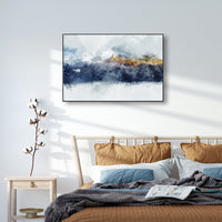 Thumbnail for 50cm x 70cm Abstract Sunlight Mountains Canvas Wall Art: Radiant Landscape Design with Sleek Black Frame for Captivating Home Display