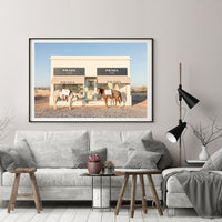 Thumbnail for 50cmx70cm Horses Prada Black Frame Canvas Wall Art