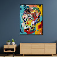 Thumbnail for 50cmx70cm Pop Art Head Black Frame Canvas Wall Art