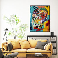 Thumbnail for 50cmx70cm Pop Art Head Black Frame Canvas Wall Art