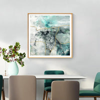 Thumbnail for 50cmx50cm Marbled Green 2 Sets Gold Frame Canvas Wall Art - A Luxurious and Elegant Piece of Art for Your Home