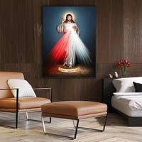 Thumbnail for 50cmx70cm Jesus Divine Mercy I Trust In You Black Frame Canvas Wall Art