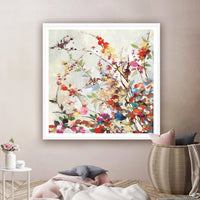 Thumbnail for 60cmx60cm Coming Spring Square Size White Frame Canvas Wall Art