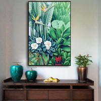 Thumbnail for 50cmx70cm Tropical plants Black Frame Canvas Wall Art