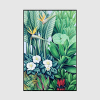 Thumbnail for 50cmx70cm Tropical plants Black Frame Canvas Wall Art