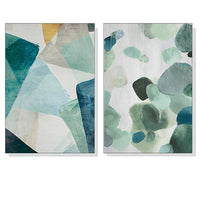 Thumbnail for 40cmx60cm Green Marble 2 Sets White Frame Canvas Wall Art