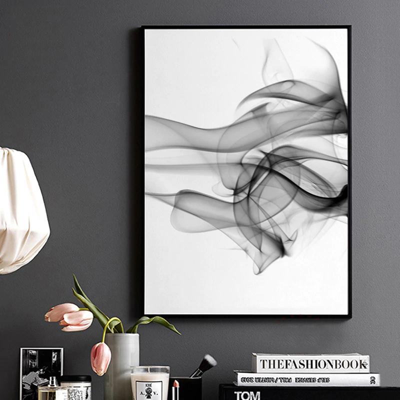 40cmx60cm Stylish Abstract Black Canvas Wall Art Set of 2 - Black Frame - A Modern and Eye-Catching Piece of Art That Will Add a Touch of Elegance to Your Home