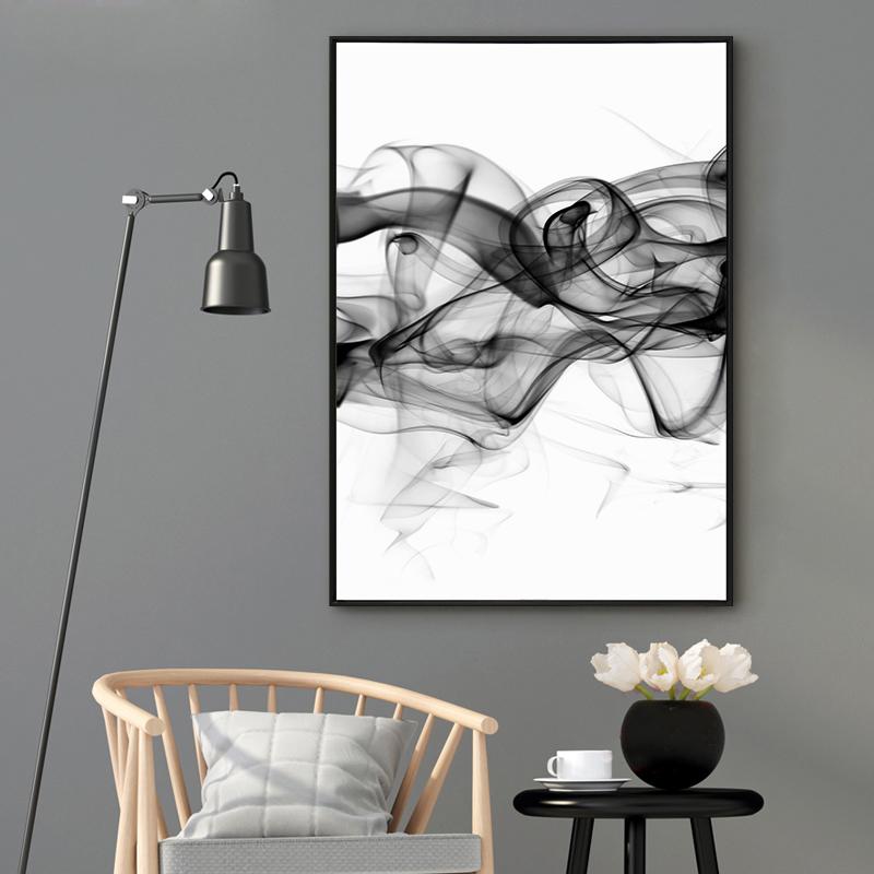 40cmx60cm Stylish Abstract Black Canvas Wall Art Set of 2 - Black Frame - A Modern and Eye-Catching Piece of Art That Will Add a Touch of Elegance to Your Home