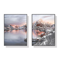 Thumbnail for 40cmx60cm Nordic Norway 2 Sets Black Frame Canvas Wall Art