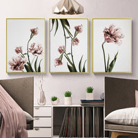 Thumbnail for 40cmx60cm Tulip Flower Canvas Wall Art Set of 3 - Gold Frame - A Charming and Elegant Piece of Art That Will Add a Touch of Spring to Your Home