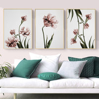 Thumbnail for 50cmx70cm Tulip Flower 3 Sets Gold Frame Canvas Wall Art