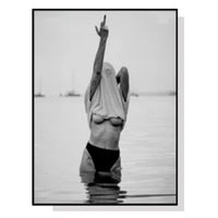 Thumbnail for 50cmx70cm Feminist Print Black Frame Canvas Wall Art