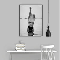 Thumbnail for 50cmx70cm Feminist Print Black Frame Canvas Wall Art