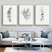 Thumbnail for 40cmx60cm Eucalyptus Plant 3 Sets Gold Frame Canvas Wall Art