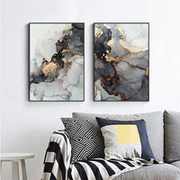 Thumbnail for 70cmx100cm Black Splash 2 Sets Black Frame Canvas Wall Art