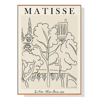 Thumbnail for 60cmx90cm Line Art By Henri Matisse Wood Frame Canvas Wall Art