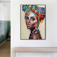 Thumbnail for 50cmx70cm African women 2 Sets Black Frame Canvas Wall Art