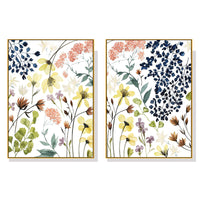 Thumbnail for 50cmx70cm Flower Composition 2 Sets Gold Frame Canvas Wall Art