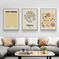 Thumbnail for 40cmx60cm Matisse, Keith Haring, Yayoi Kusama 3 Sets Black Frame Canvas Wall Art