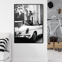 Thumbnail for 50cmx70cm High Heels in Classic Car Black Frame Canvas Wall Art