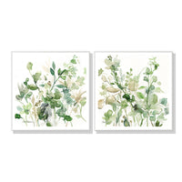 Thumbnail for 50cmx50cm Charming Sage Garden by Carol Robinson 2 Sets White Frame Canvas Wall Art - A Serene and Relaxing Piece of Art for Your Home