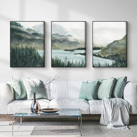 Thumbnail for 40cmx60cm Landscape 3 Sets Black Frame Canvas Wall Art