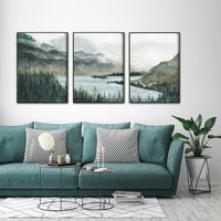 Thumbnail for 50cmx70cm Landscape 3 Sets Black Frame Canvas Wall Art