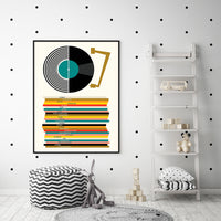 Thumbnail for 50cmx70cm Music Black Frame Canvas Wall Art