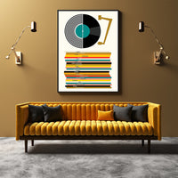 Thumbnail for 50cmx70cm Music Black Frame Canvas Wall Art