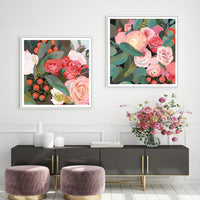 Thumbnail for 50cmx50cm Eucalyptus Bouquet 2 Sets White Frame Canvas Wall Art - A Fresh and Inviting Piece of Art for Your Home