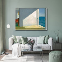 Thumbnail for 50cmx70cm Room By The Sea By Edward Hopper White Frame Canvas Wall Art