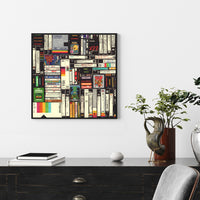 Thumbnail for 50cmx50cm Book Black Frame Canvas Wall Art