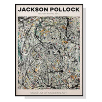 Thumbnail for 50cmx70cm Jackson Pollock Exhibition III Black Frame Canvas Wall Art