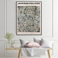 Thumbnail for 50cmx70cm Jackson Pollock Exhibition III Black Frame Canvas Wall Art