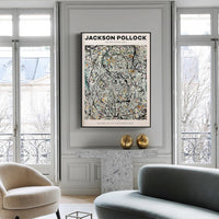 Thumbnail for 60cmx90cm Jackson Pollock Exhibition III Black Frame Canvas Wall Art