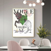 Thumbnail for 50cmx70cm Vogue Lady Gold Frame Canvas Wall Art