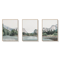 Thumbnail for 50cmx70cm Yosemite Valley National Park 3 Sets Wood Frame Canvas Wall Art