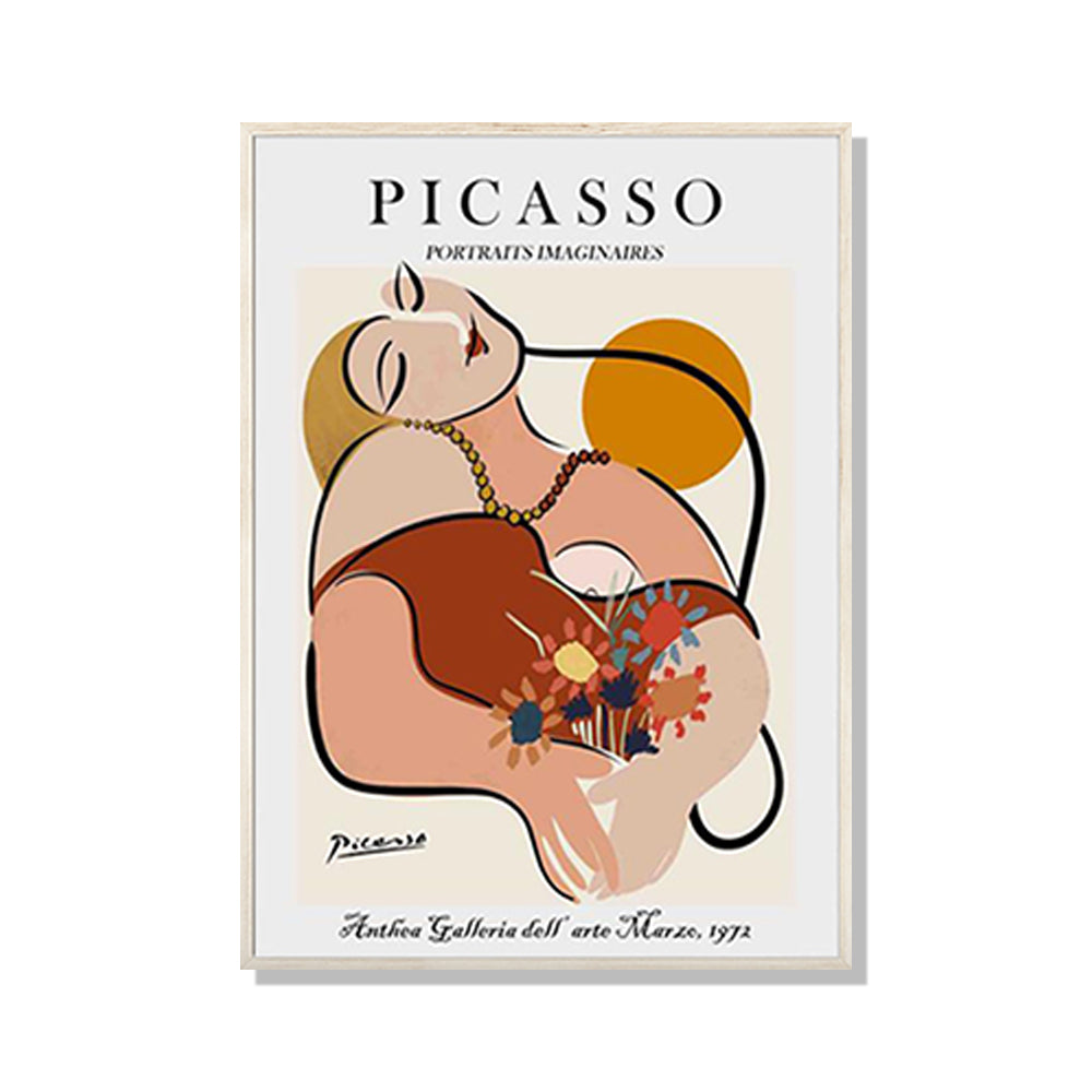 80cmx120cm Le Reve by Pablo Picasso Wood Frame Canvas Wall Art