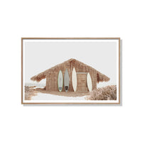 Thumbnail for 50cmx70cm Surf Cabin Wood Frame Canvas Wall Art