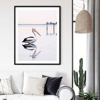 Thumbnail for 50cmx70cm Pelican Black Frame Canvas Wall Art