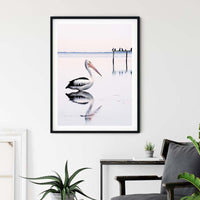 Thumbnail for 50cmx70cm Pelican Black Frame Canvas Wall Art