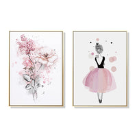 Thumbnail for 50cmx70cm Dancing Ballerina in Paris 2 Sets Gold Frame Canvas Wall Art