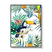 Thumbnail for 50cmx70cm Toucan plants Black Frame Canvas Wall Art